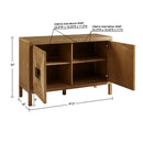 Accent Cabinet With Adjustable Shelves - Natural by HouseOfZazla