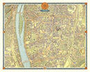 Vintage Map of Trier, Germany 1953