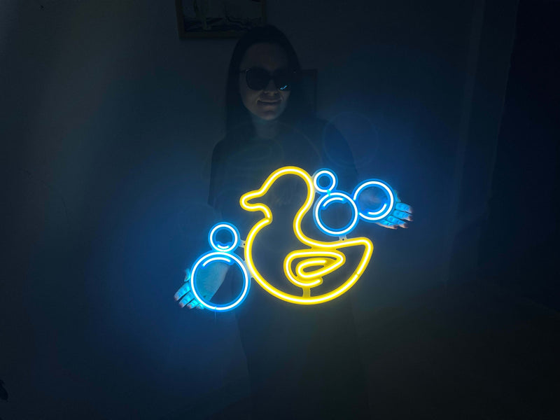 Rubber Duck Neon Metal Sign
