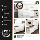 Valencia - 5 Drawer Dresser - White / Gray by Unique Piece Furniture