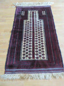 3' X 5' Handmade Fine Knotted Balouch Turkoman Prayer Silk Wool Rug