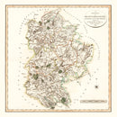 Vintage Map of Bedfordshire County England, 1801
