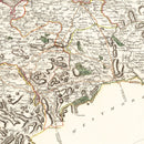 Vintage Map of Cumberland County England, 1801