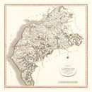 Vintage Map of Cumberland County England, 1801
