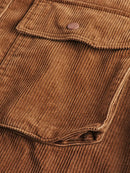 Corduroy Button Up Long Sleeve Jacket