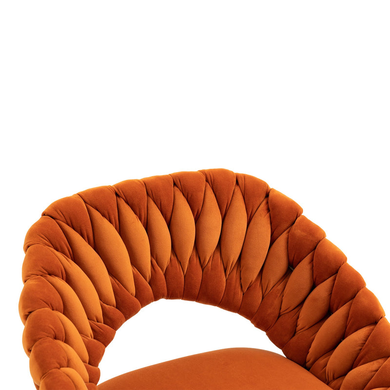 Accent Chairs Set of 2, Velvet Side Chairs with Gold Legs, Mid-Century Upholstered Dining Chairs for Living Room, Kitchen, Bedroom, Beauty Room