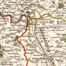 Vintage Map of Cheshire County England, 1808