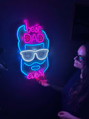 Best Dad Ever Neon Metal Sign