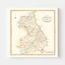 Vintage Map of Cambridgeshire County England, 1808