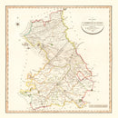 Vintage Map of Cambridgeshire County England, 1808
