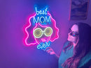 Best Mom Ever Neon Metal Sign