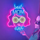 Best Mom Ever Neon Metal Sign