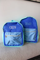 Blue + Teal Colorblock Backpack - NO CUSTOMIZATION