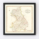 Vintage Map of Cambridgeshire County England, 1808