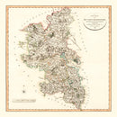 Vintage Map of Buckinghamshire County England, 1801