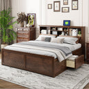 Platform Bed With Multi Storage Headboard, USB And Drawers by HouseOfZazla