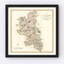 Vintage Map of Buckinghamshire County England, 1801