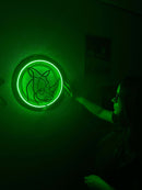 Rhino Neon Metal Sign