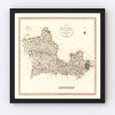 Vintage Map of Berkshire County England, 1801
