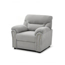 Hamilton - Chair With Hand Applied Nailhead Trim And Pillow Top Arm Cushions by HouseOfZazla