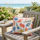 Square Coral Outdoor Pillows (Set of 2) - Multi by HouseOfZazla