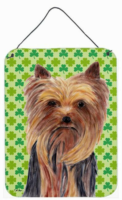 Yorkie St. Patrick's Day Shamrock Wall or Door Hanging Print