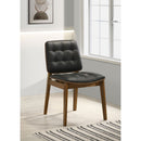 Tufted Back Dining Chairs With Tufted Upholstered Seats And Tapered Legs (Set of 2) - Black by HouseOfZazla