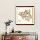 Vintage Map of Durham County England, 1801