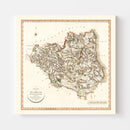Vintage Map of Durham County England, 1801