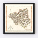Vintage Map of Durham County England, 1801