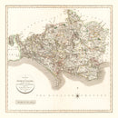 Vintage Map of Dorsetshire County England, 1806