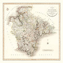 Vintage Map of Devonshire County England, 1807