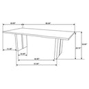 Bradshaw 80-inch Live Edge Wood Dining Table Natural Acacia