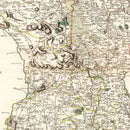Vintage Map of Derbyshire County England, 1801