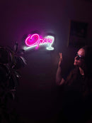 Open Door Neon Metal Sign