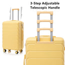 Set 3PCs 20'/24'/28' ABS Spinner Wheel Luggage - Yellow