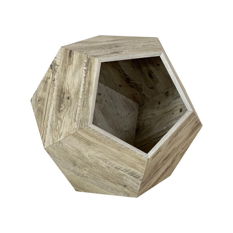 25.98" Shaped Modern Pet Furniture Cat Kennel Side Table MDF Multi-Purpose Furniture, Colored Flower Oak