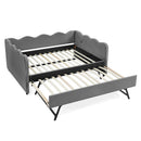 Gingham Daybed With USB Charging Port, Wave-Shaped Design by Unique Piece Furniture