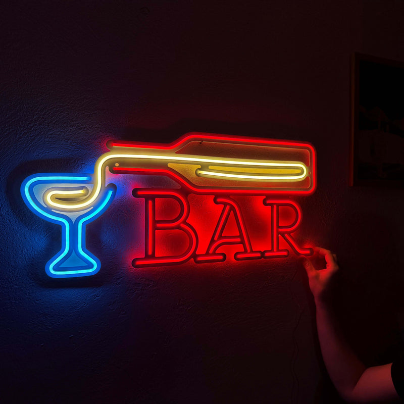 Bar Neon Metal Sign