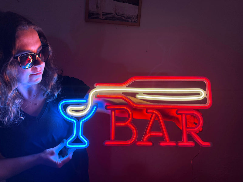 Bar Neon Metal Sign