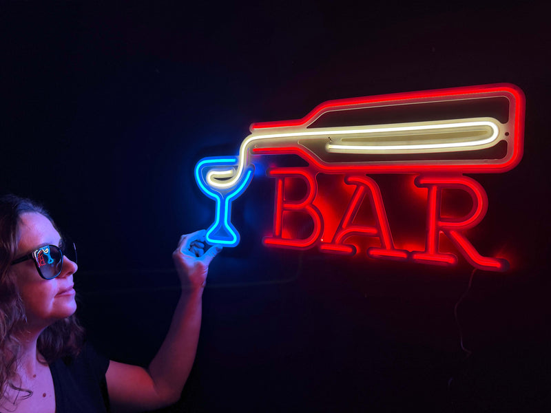Bar Neon Metal Sign