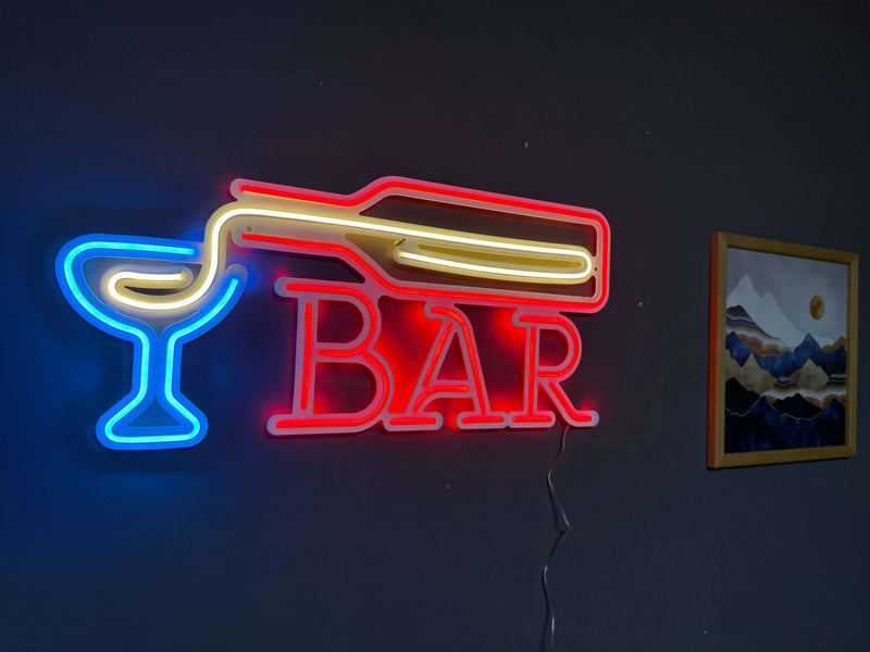 Bar Neon Metal Sign