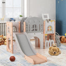 All-in-1 Toddler Slide Playset Playground with Tunnel and Ladder and Basketball by LJGDeals