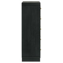 Burton - 5 Drawer Chest Of Drawers - Black