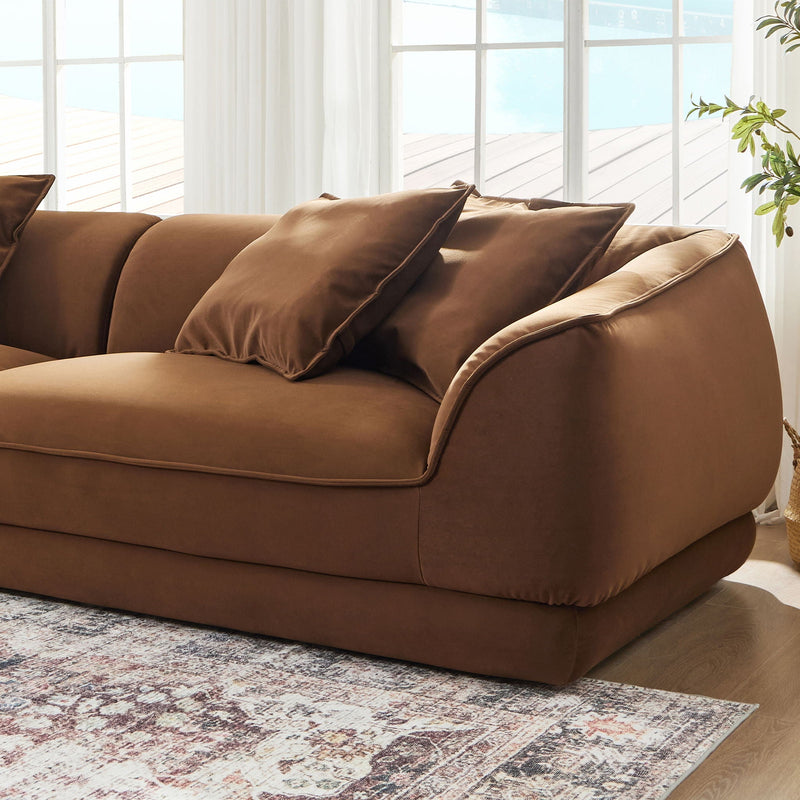Nordic Modern Sofa With Removable Pillowcase, High Density Sponge Filling, 4 Throw Pillows, photo 11 of 14
