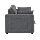 Sienna - Tufted Convertible Sleeper Sofa With Chaise - Gray by HouseOfZazla