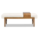 Billie - Modern Telephone Bench With Sliding Shelf - Ivory White by HouseOfZazla