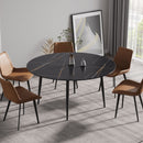 Modern Man-Made Stone Round Dining Table-Position For 6 People by Unique Piece Furniture