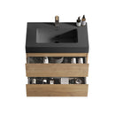 Alice - Natural Oak Bathroom Vanity With Sink, Large Storage Wall Mounted Floating Bathroom Vanity For Modern Bathroom, One-Piece Sink Basin Without Drain