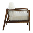 Outdoor Club Chair, Acacia Wood Frame with Rope Back, Water-Repellent by HouseOfZazla
